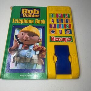 Bob the Builder Telephone Book Play a Sound Interactive Learning Toy 2002 Works